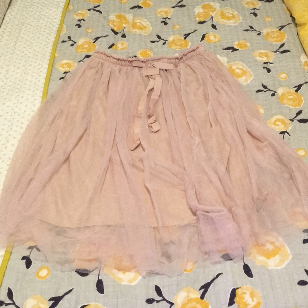 Nude pink tulle skirt